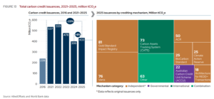 Total carbon credit issuances
