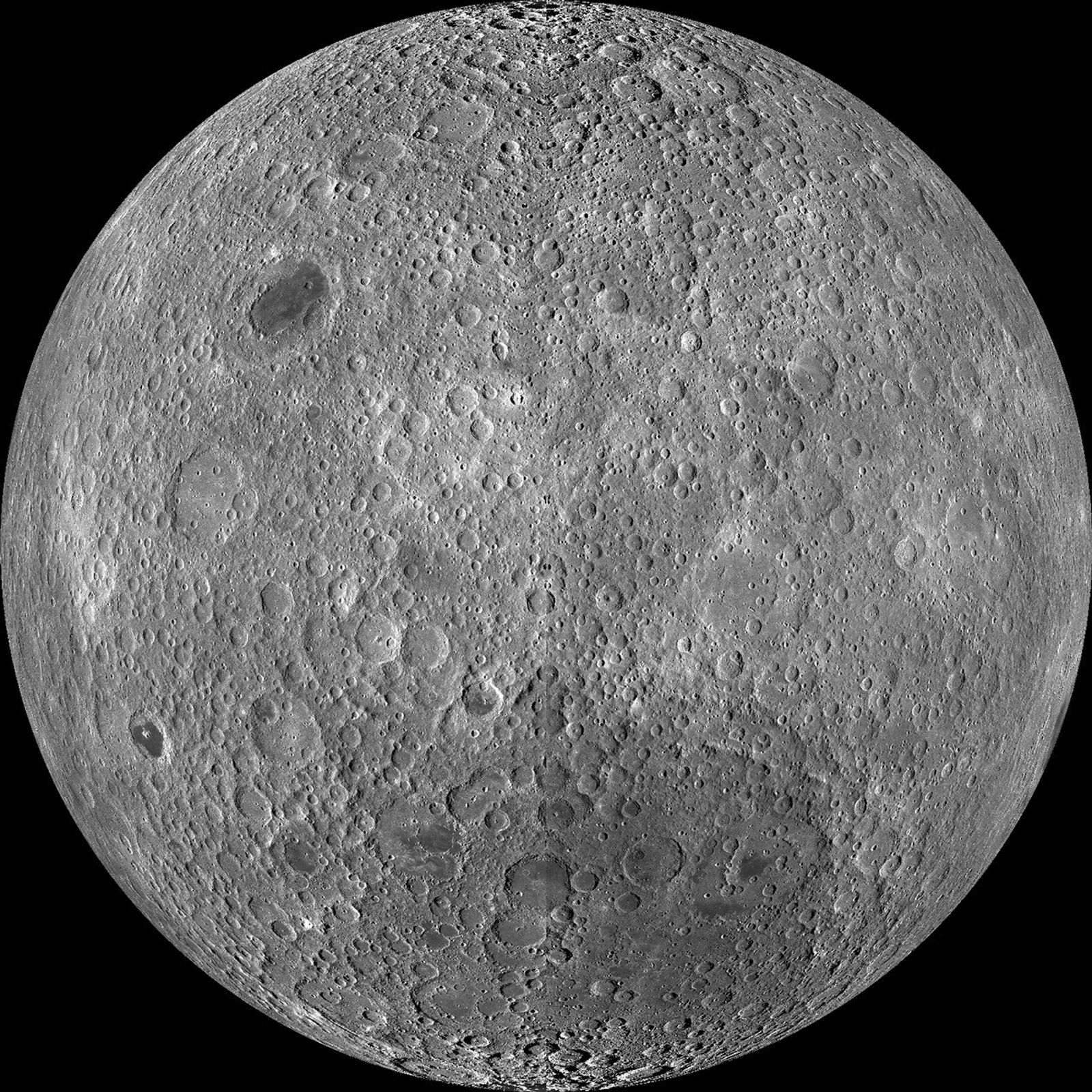 A mosaic image of the farside of the Moon.