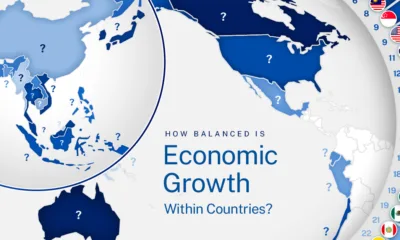 Preview of a map showing evenness of economic development across 30 economies, using data from Hinrich Foundation's Sustainable Trade Index 2025.