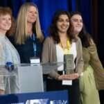 Arha Padman of Niqo Robotics (2nd from the right), recipient of the inaugural 2025 Women in AgRobotics of the Year Award, is recognized on stage at FIRA USA 2025. The award, now expanded and renamed the Women in Agricultural Innovation Award, celebrates women advancing agriculture's future through AgTech.