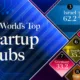 Preview of a proportional bubbles chart that ranks the top 10 countries from the Global Startup Ecosystem Index from StartupBlink.