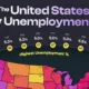 Preview of a map showing the unemployment rate by state, using data from the Bureau of Labor Statistics.
