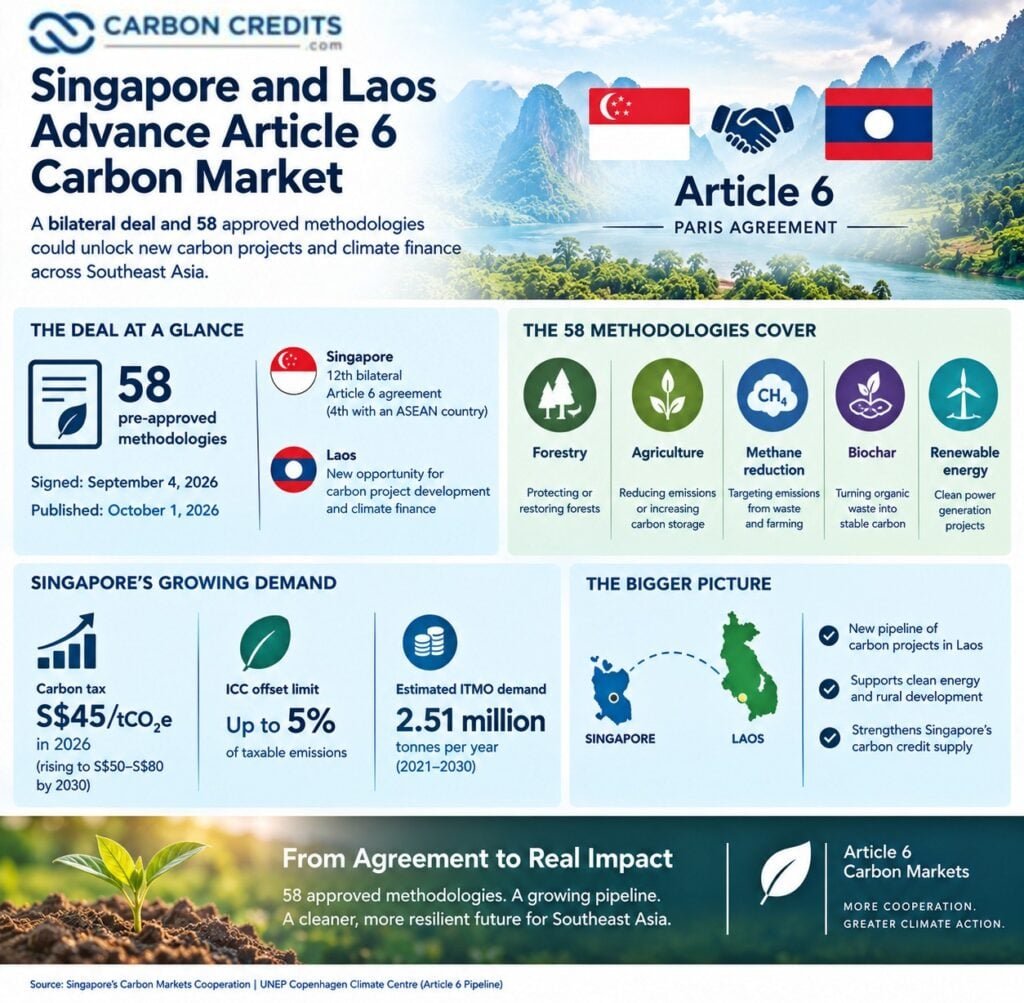 Singapore Laos carbon credits