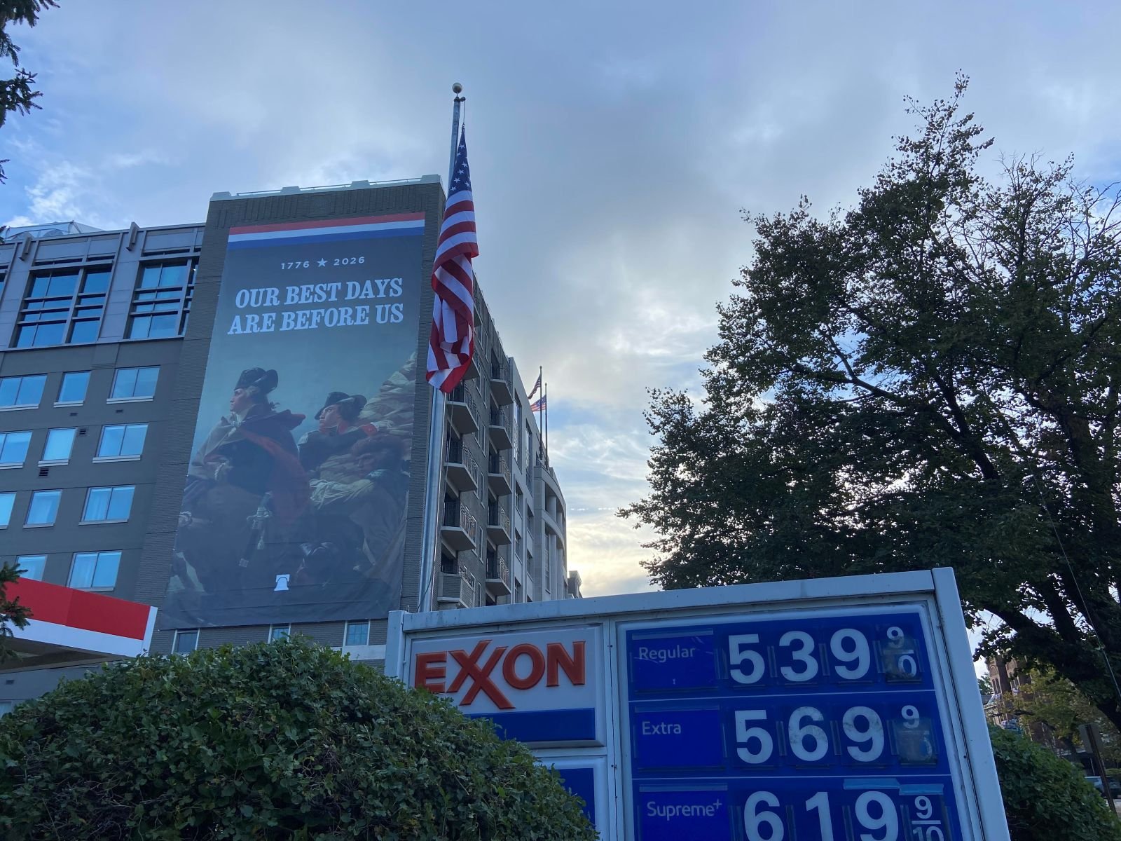 An Exxon gas station