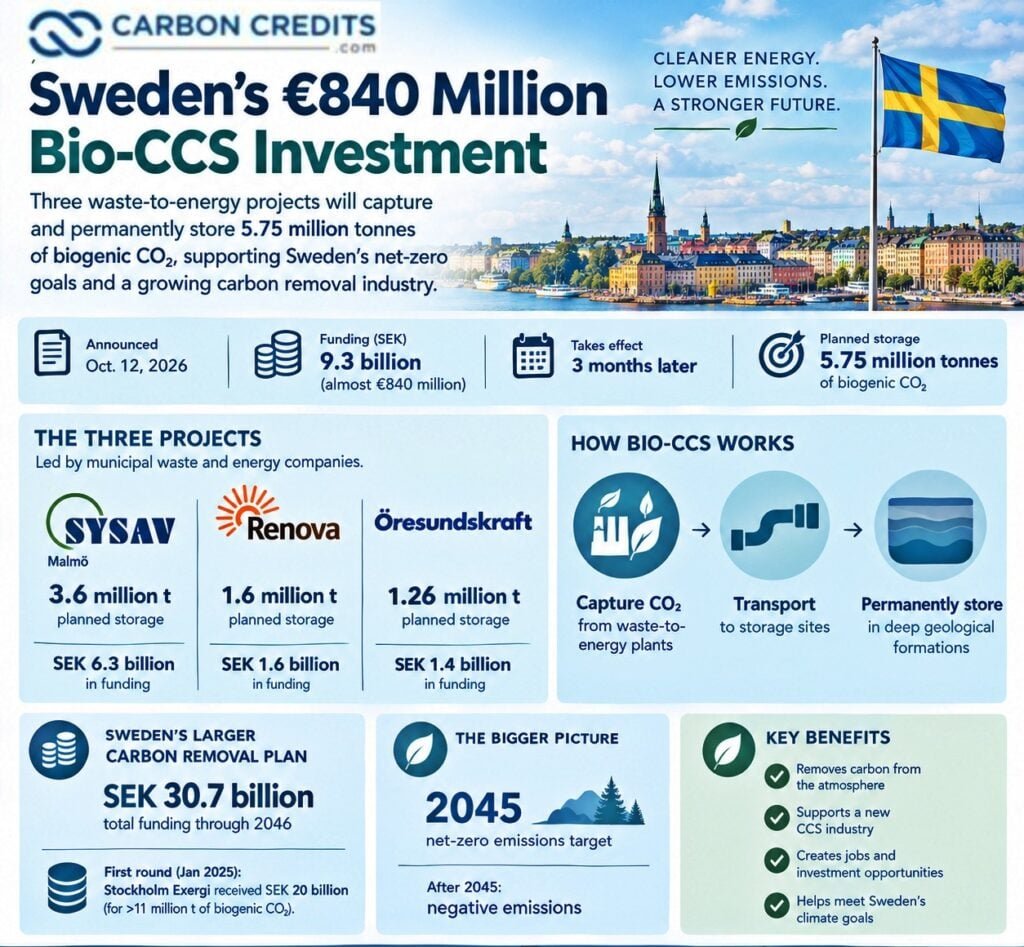 Sweden’s €840 Million Bio-CCS Investment
