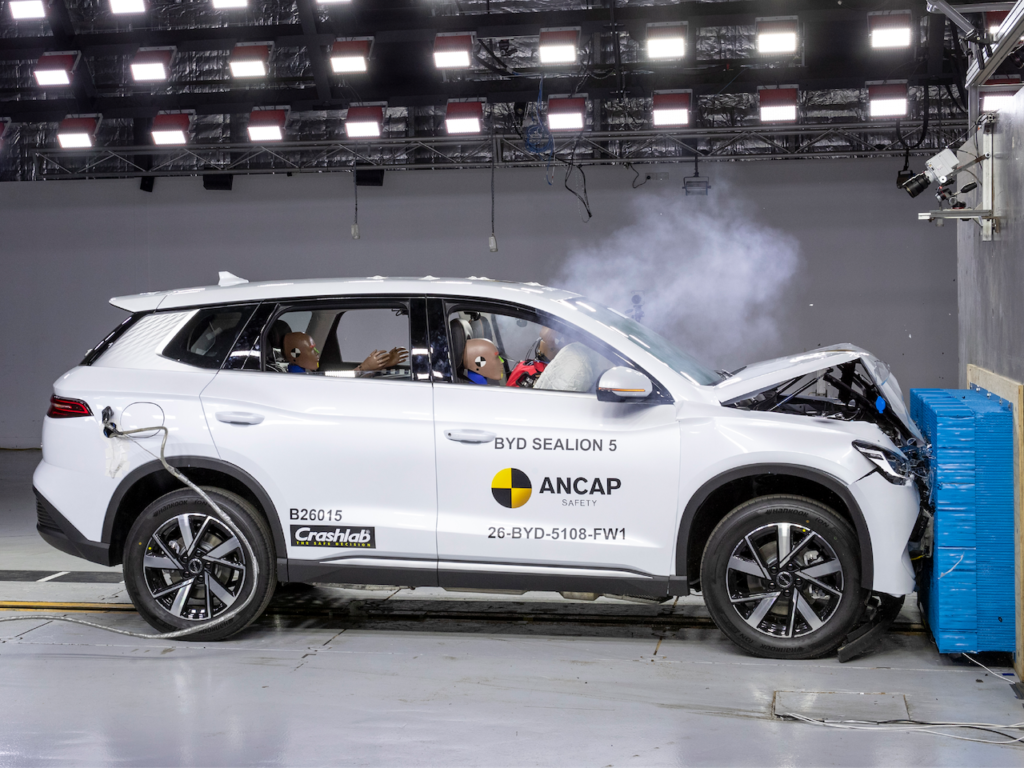 2026 BYD Sealion 5 ANCAP testing.