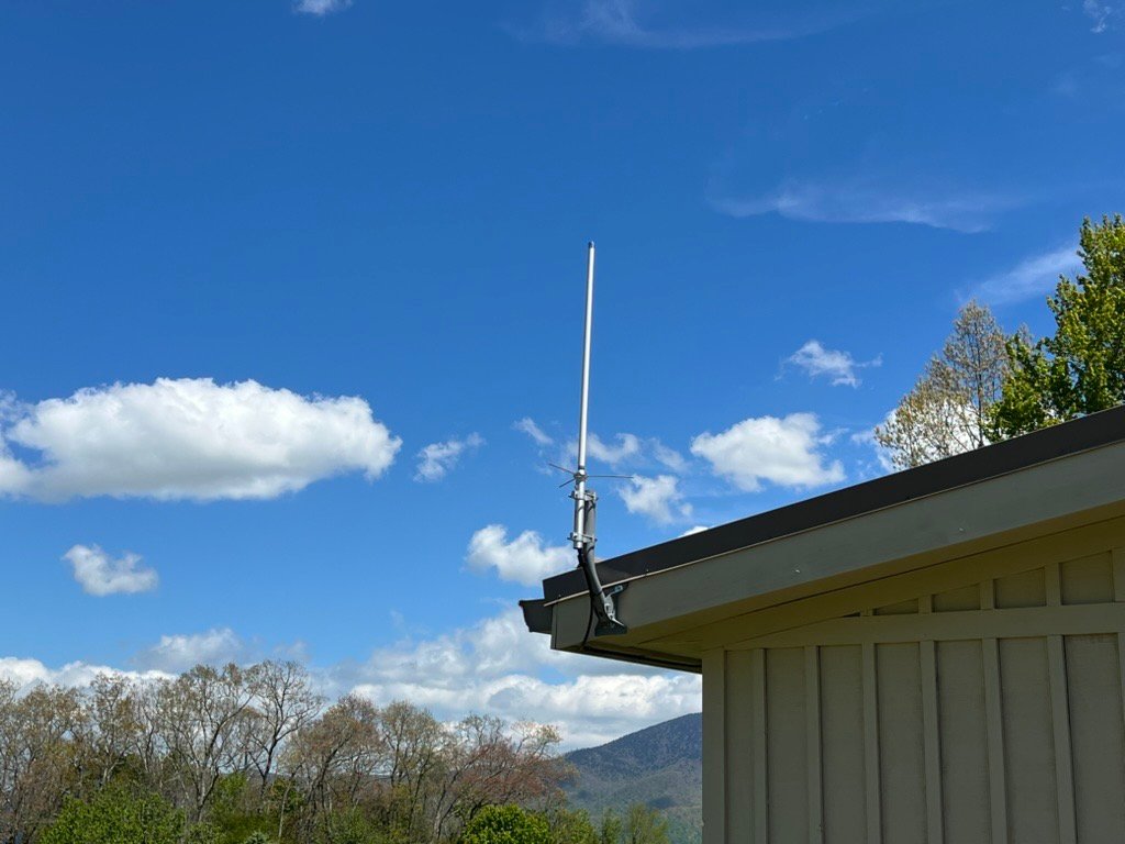 An antennae on a house